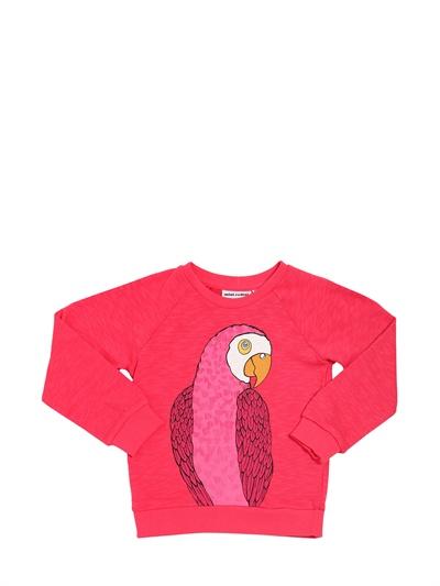 Foto mini rodini sudadera de algodón orgánico estampado perico