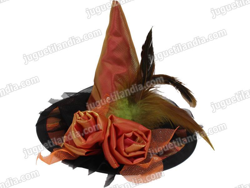 Foto Mini sombrero naranja 14.5 cm. bruja