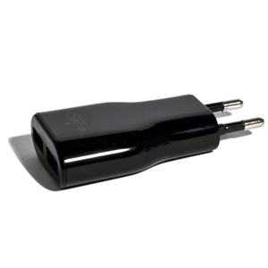 Foto mini transformador coche 2 puertos usb 1 a negro puro