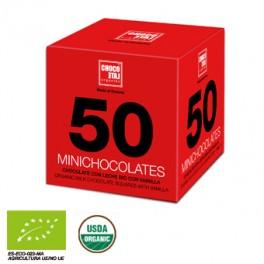 Foto Minichocolate con leche y vainilla 50un. 250gr. Chocolate Orgániko