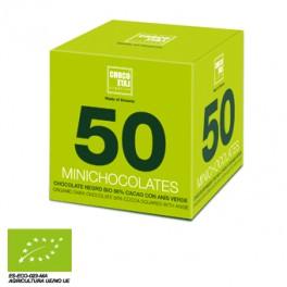 Foto Minichocolate negro 56% con anís verde 50un. 250gr. Chocolate Orgániko