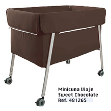 Foto Minicuna Aluminio Tejido Rejilla Sweet Coccu Chocolate