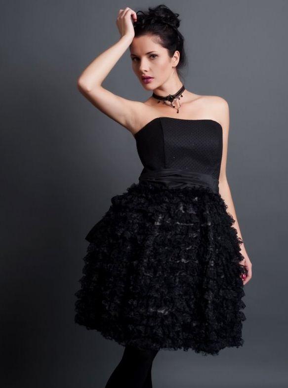 Foto Mirabella Black (Vestido de fiesta negro de encaje)