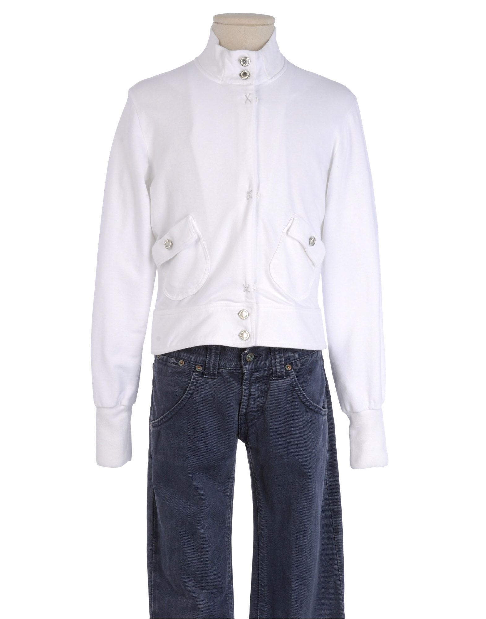 Foto Miss Blumarine Sudaderas Con Cremallera Niña Blanco