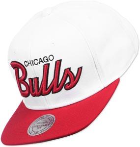 Foto Mitchell & Ness Nba Chicago Bull Script gorra blanco rojo