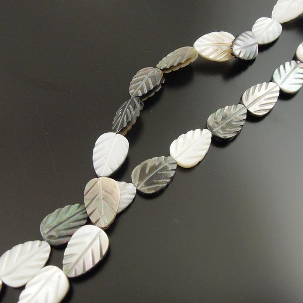 Foto MixedColor Shell Beads Hoja Forma Spacer 34X 34573 (0.14 EUR por Unidad)