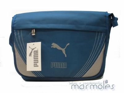Foto Mochila Bandolera Marca Puma En Poliester Estilo Casual Color Azul Rf.87572a