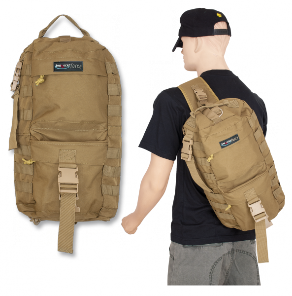 Foto Mochila Barbaric Force Strategy de Nylon 24X18X46 cm color Coyote 34446