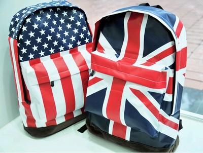 Foto Mochila Escolar Con Bandera Uk/usa
