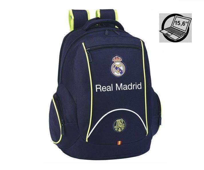 Foto Mochila escolar del Real Madrid doble multibolsillos
