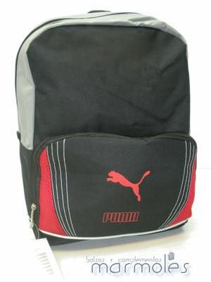 Foto Mochila Marca Puma En Poliester Adaptable A Carro Color Negro  Rf.87572n