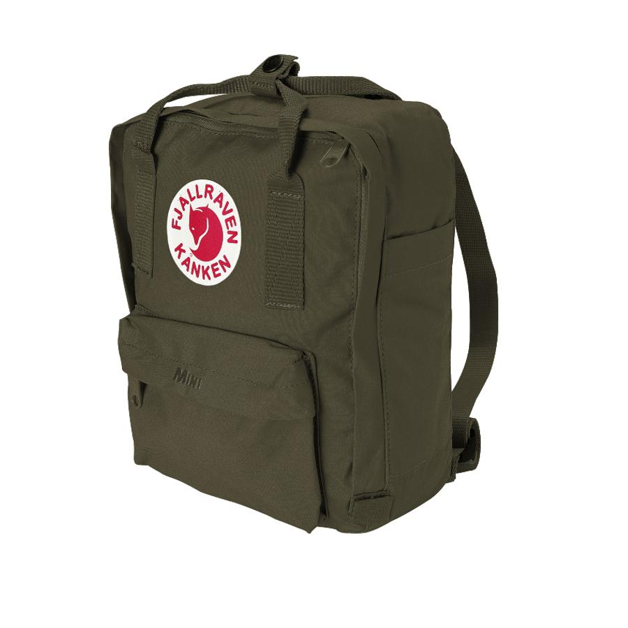 Foto Mochila pequeña Fjällräven Kanken mini verde/marrón