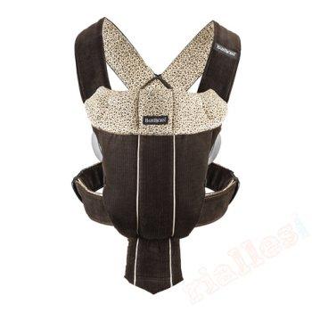 Foto Mochila Porta Bebé Original Babybjörn Retro Pana Marrón Oscuro