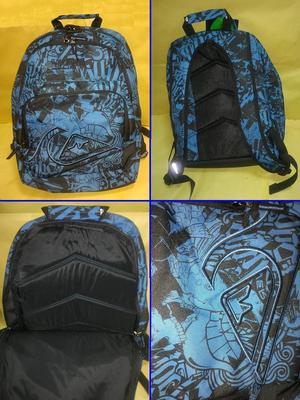 Foto Mochila Quiksilver Negra / Azul - Nueva - 100% Autentica - Backpack