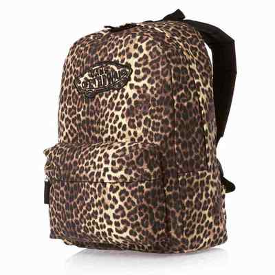 Foto Mochila Vans – Realm Leopard Negro/marrón - Backpack, Sport, Urban