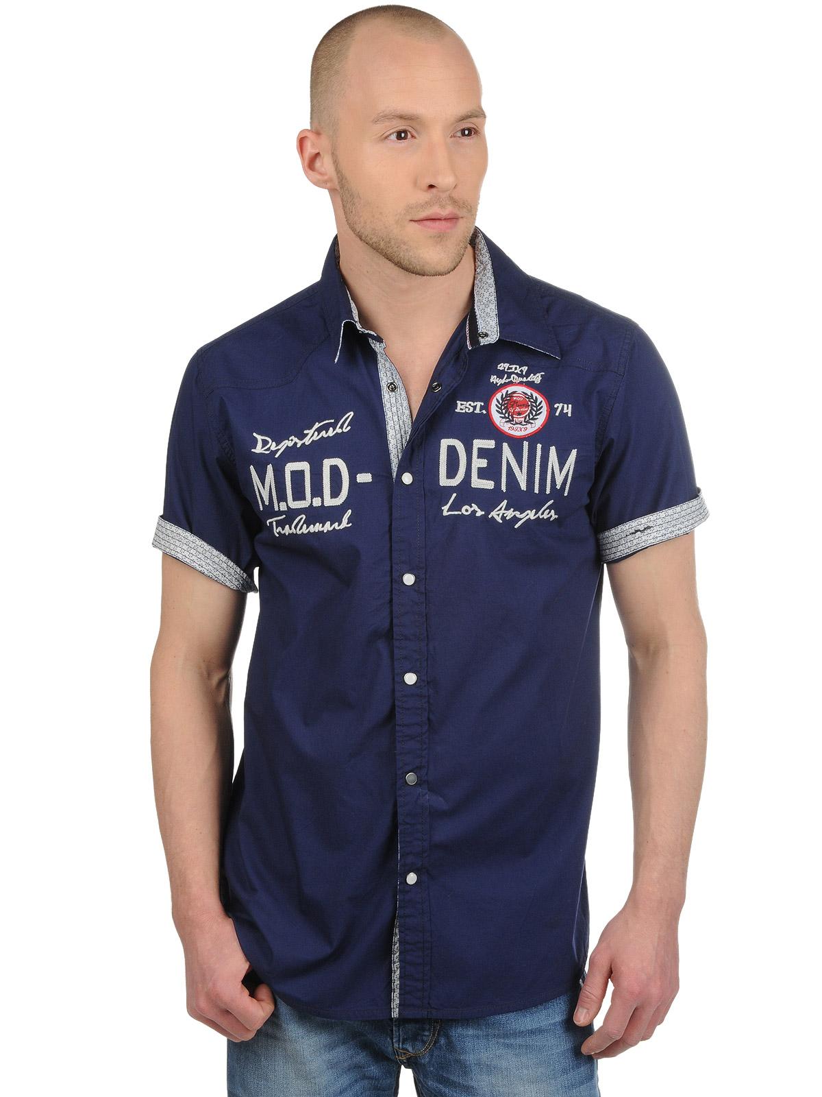 Foto M.O.D. Jeans Camisa azul marino / gris S