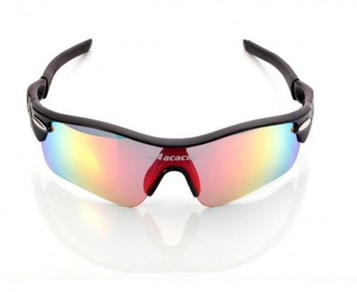 Foto moda UV400 gafas de bicicleta deportiva Gafas de Sol brillante negro