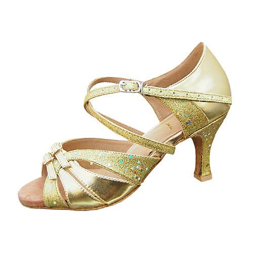 Foto modificar los zapatos de danza cuero / calzado paillette superior para la mujer latina