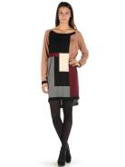 Foto modström Emu Intarsia Vestido negro marrón burdeos