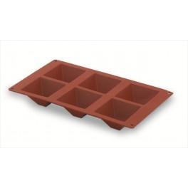 Foto Molde silicona pirámide 6 cavidades
