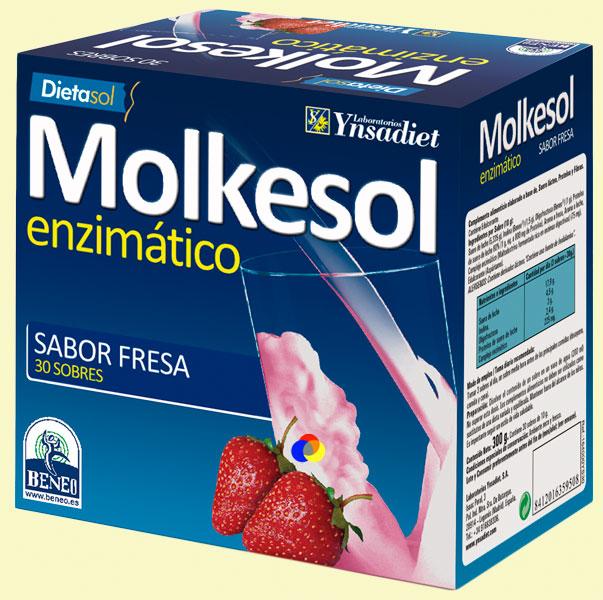 Foto Molkesol Enzimático Sabor Fresa - Suero de leche - Ynsadiet - 30 sobres