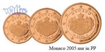 Foto Monaco 1, 2, 5 Cent 2005
