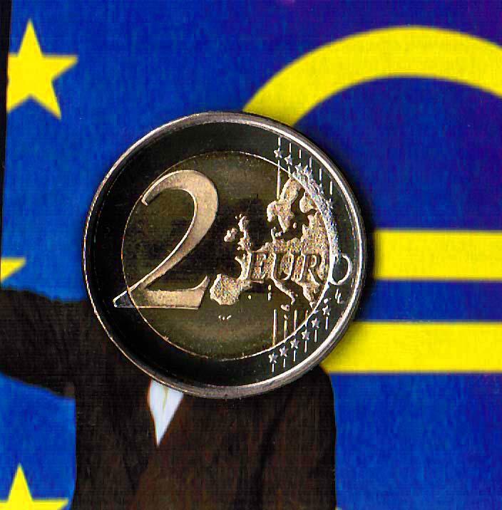 Foto Monaco 2 Euro Kursmünzen 3 Stück 2001-03