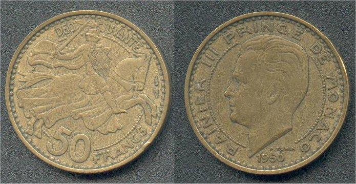 Foto Monaco 50 Francs 1950