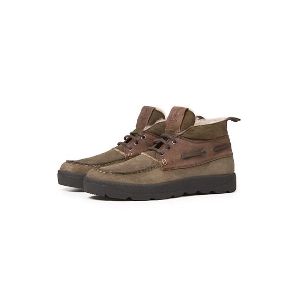 Foto Moncler Hombres Ottawa es Suede Barco Boot Brown