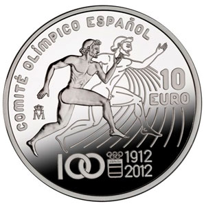 Foto Moneda 2012 Centº Comité Olimpico Español 2012. 10 euros. Plata.