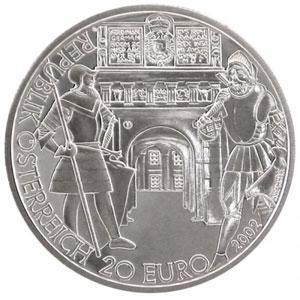 Foto moneda Austria 20 Euros 2002 El Renacimiento (estuche proof).