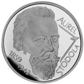 Foto moneda Eslovaquia 10 Euros Aurel Stodola 2009
