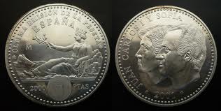 Foto Monedas - JUAN CARLOS - SPTA2000JC2001-AG - SC 2000 Pesetas. (2001) Madrid - (PLATA)