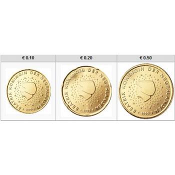 Foto monedas euro serie Holanda 2012 (10-20-50 centimos)