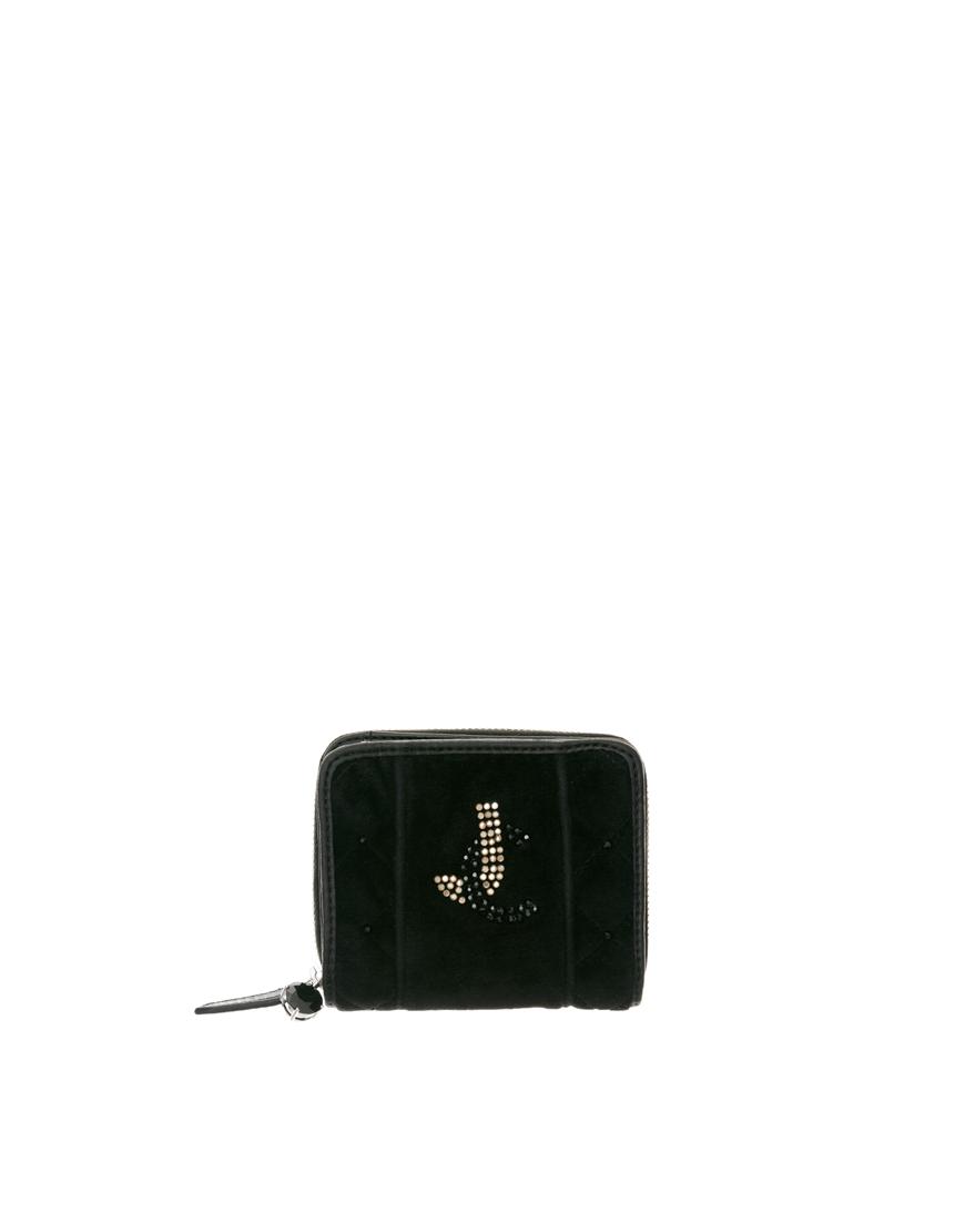 Foto Monedero pequeño de velour guateado de Juicy Couture Black