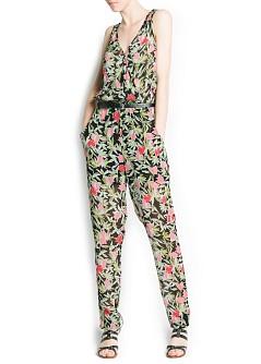 Foto Mono Cruzado Estampado Gasa negro MANGO