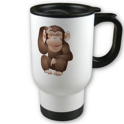 Foto Mono curioso Taza De Café