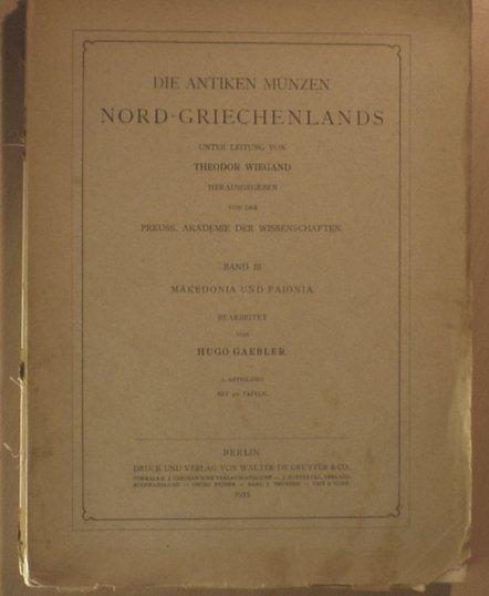 Foto Monographien Die Antiken Münzen Nord-Griechenlands, Band Iii Ma 1935