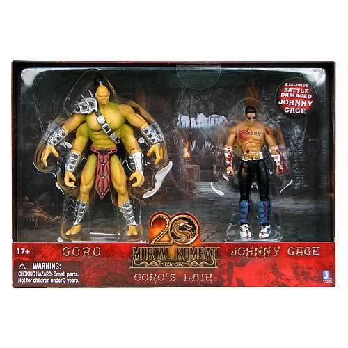 Foto Mortal Kombat Pack De 2 Figuras Goros Lair & Battle Damaged Johnny Cag