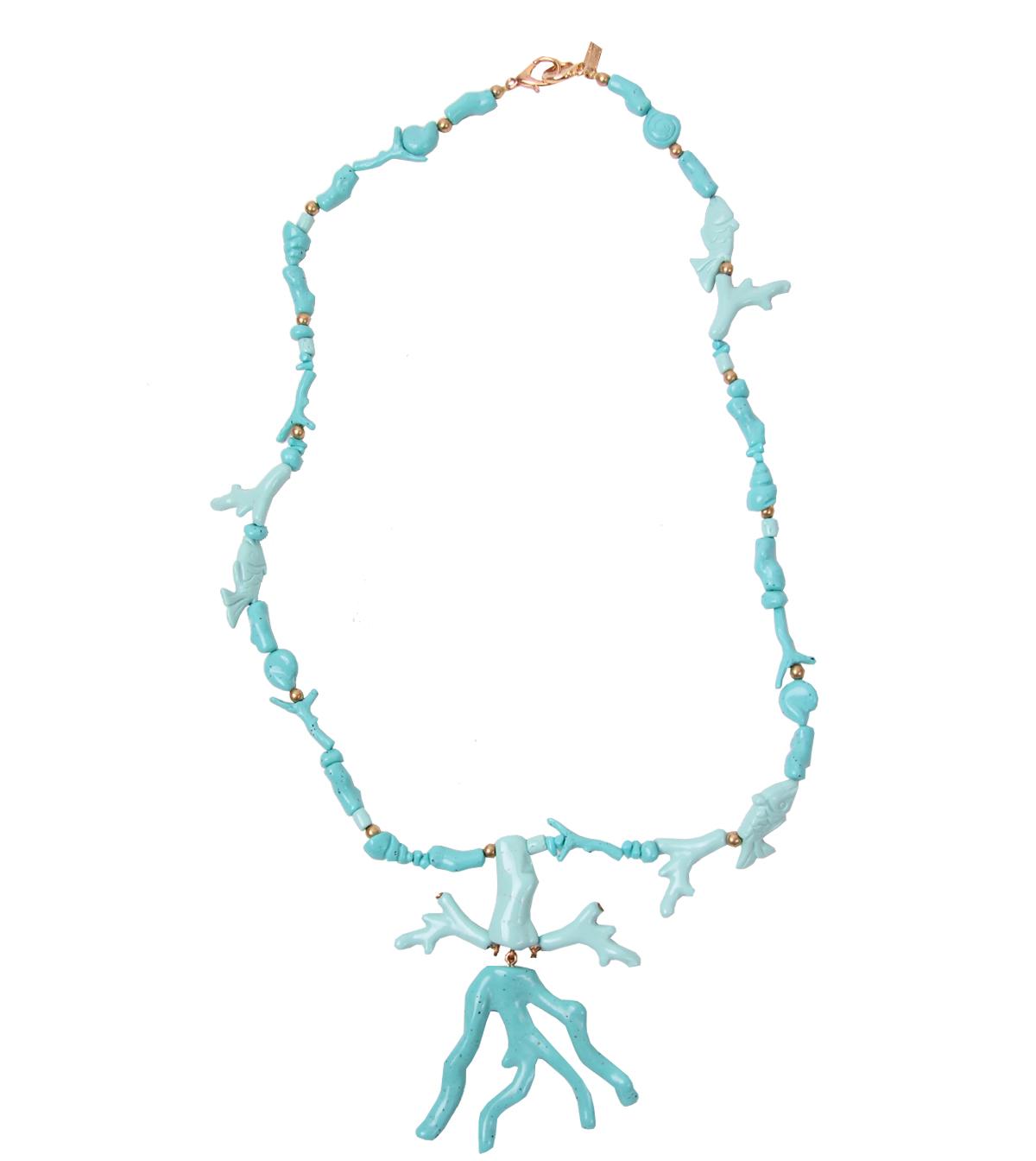 Foto Moschino Cheap & Chic Turquoise/Gold Sealife Necklace