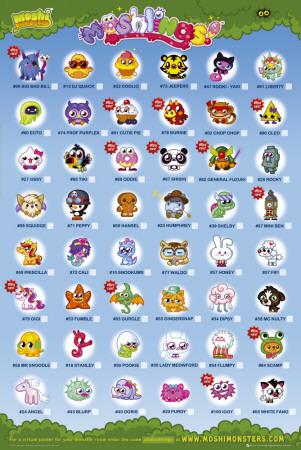 Foto Moshi Monsters - Moshling Tick Chart - Laminas