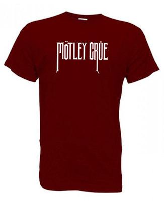 Foto Motley Crue Camiseta Granate Vinotinto Hombre Talla S-2xl T Shirt Maroon Rock