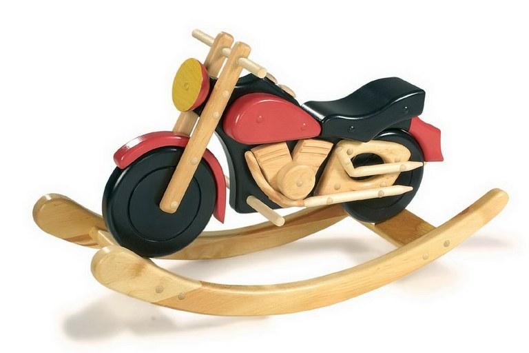 Foto Moto balancín madera maciza chopper easy rider