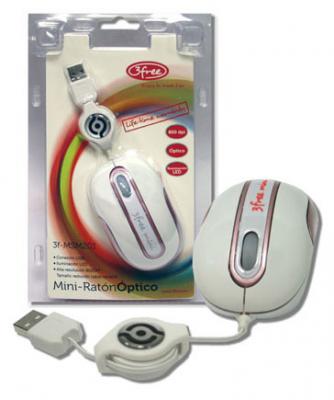 Foto Mouse Mini Optico Usb 3free Msm201/wp Cable Retrac