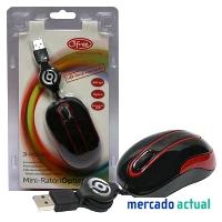 Foto mouse optico usb 3free mcm101/br diseño negro rojo