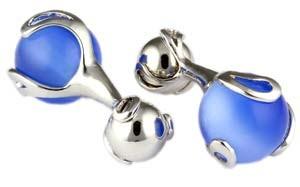 Foto Mousie Bean Ball Crasher Cufflinks - Blue
