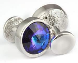 Foto Mousie Bean Crystal Goblet Cufflinks - Blue
