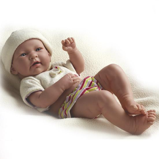 Foto Muñecas Berenguer dolls-La Newborn (niña) -trajecito rayas-43 cm