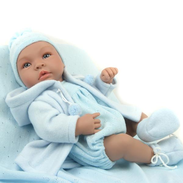 Foto Muñeco bebé trenca azul ASI