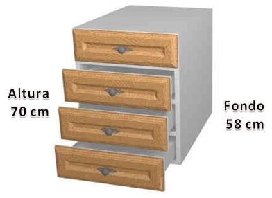 Foto Mueble Bajo Cajonera 60